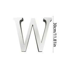 Silver Mirror Alphabet A-Z Wall Stickers - 10/15/20/30cm Tall Letters & Symbols Sold Separately, Dual-Layer Design: Reflective Acrylic Top + 1cm Thick Foam Base With Adhesive, Apply Together For 3D Effect Or Use Only Mirror Layer, Create Custom Words On Walls/Windows, Ideal For Marriage Ceremony Initials, Inspiring Messages In Work Areas, Romantic HOME Displays