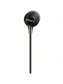 Sony MDR-EX15LP Wired Earphones, High-Sensitivity Driver, -Resistant Flat Cable, Comfortable Fit, 3.5mm Plug, Multi-Device Compatibility, Black - Black - View 4