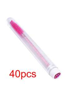 50支装睫毛刷管，一次性睫毛膏刷管，可重复使用睫毛螺旋刷，防尘清洁收纳管，眉刷，眼影刷，螺旋刷 - 彩色 - 查看 21