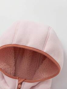 Balabala BalaOne 2025 Autumn/Winter New Girls Fleece Jacket, Anti-Static Warm Outerwear, Suitable For Boys And Girls - White Red - View 4