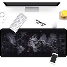 TXG Alfombrilla de Ratón de 800 * 300 * 3mm, Alfombrilla para Mouse para Juegos, Mouse Pad Portátil, Ratón Impermeable con Base de Goma Antideslizante (Patrón de Cielo Estrellado) - Patrón de Mapa del Mundo - Ver 5