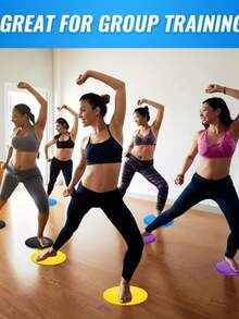 4/8 قرص تزلج رياضي عام من البولي بروبلين، متعدد الألوان، قرص ثنائي الجوانب، مناسب لتمارين الجذع والتقوية والأرداف والبطن وخسارة الوزن والتجهيزات اللياقة البدنية والتدريب على القوة، هدية عيد الميلاد