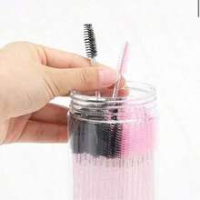 100/50PCS Eyelash Brushes, Mascara Wands With Container, Bendable Disposable Eyebrow Spoolies, Lash Brush For Lash Extensions, Eyebrow Spoolie, Castor Oil Brushes (Not All Sku Are In Bottle) (Multiple Colors Available)