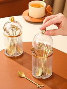 1 Set Of High-End Stainless Steel Coffee Spoon Set, Suitable For Storing Dessert Spoons/Coffee Spoons With Stylish Storage Shelves - A Must-Have For Modern Dining Decoration In Restaurants, Homes, Parties, And Weddings