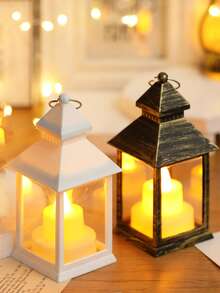 1 szt. Lampa wisząca LED w stylu vintage, w tym bateria, przenośna lampa wiatrowa do dekoracji stołu w pokoju festiwalowym, lampka świąteczna na wesele, lampka ozdobna do sypialni, lampka wisząca, czarna lampka, lampka nocna na Boże Narodzenie