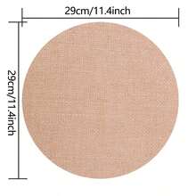 10/12/24/30 Stück runde Leinen-/Juteuntersetzer, Topflappen, hitzebeständige Tischsets für Küche und Esszimmer, Hochzeitsdekoration, Heimdekoration, geeignet für Hochzeit, Geburtstag, Familientreffen, Restaurantdekoration, grobe Leinenuntersetzer im Herbststil, verhindern Verschütten oder Kratzer auf der Tischoberfläche, können für Basteln und Dekorationen verwendet werden