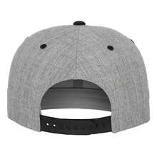 Classic Two Tone Snapback Cap (Heather/Black) - Coffee Brown - View 2