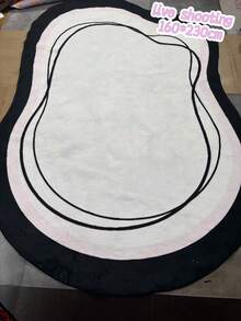 1pc Luxury French Vintage Style Area Rug, Black & White Abstract Design, Suitable For Living Room Or Bedroom Decor, Decorative Carpet, Bedroom Decor, Small Rug, Carpet, Home Decor, Living Room Carpet, Living Room Small Rug, Bedroom Carpet, Living Room Home Decor, Outdoor Rug, Washable Carpet - Multicolor - View 4