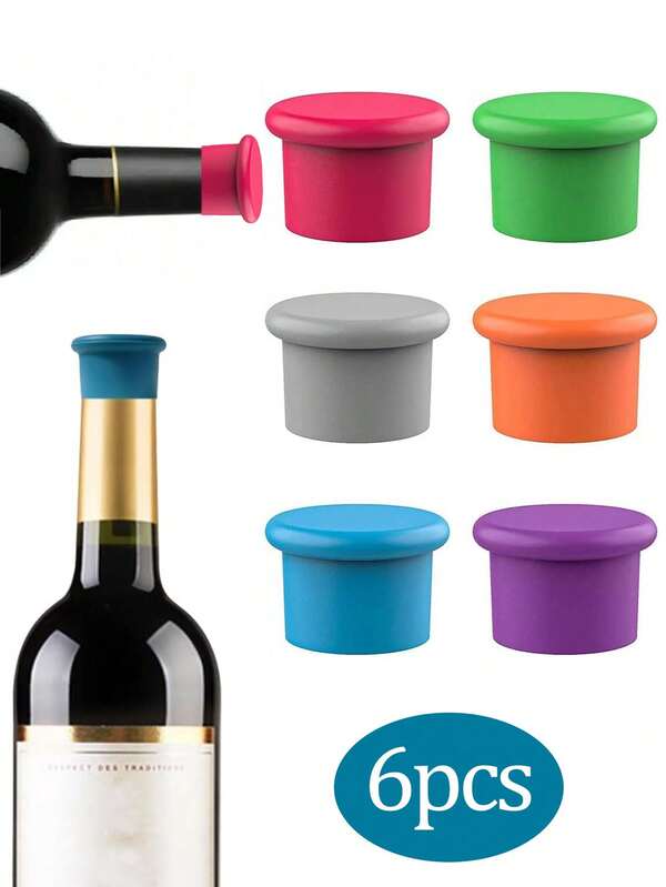 Wiederverwendbare Weinflaschen-Verschlüsse, Silikon-Weinverschlüsse, halten Wein, Champagner und Bier länger frisch