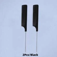 1Pc/2Pcs/3Pcs/5Pcs/Black/Color Random Tail Comb Multicolored Steel Needle Hair Comb Styling Comb Hair Cutting Tools Lady Hair Comb Dense Teeth Smooth Hair Comb