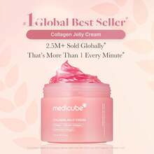 MedicubeCollagen Jelly Cream- Niacinamide & Freeze-Dried Hydrolyzed Collagen-Boosts Skin Barrier Hydration & Gives 24h Glow & Firmer Looking Skin | No Artificial Color, Korean Skincare (3.71 Fl.Oz.) - Đỏ - Xem 2