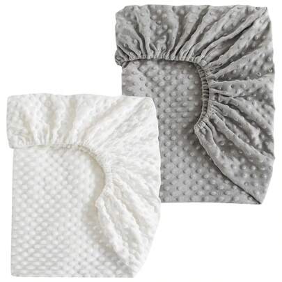 Soft Minky Crib Bedding Sheet, Compatible With MIKAMICKY, Baby Delight, Dream On Me, AMKE And Other Brands, Size: 17-21 Inches Wide, 29-33 Inches Long, 1.5-4 Inches Thick, Suitable As A Newborn Gift