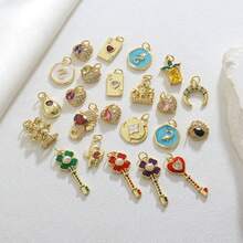 1pc Fashionable Personalized Minimalist High-End Geometric Pendant Couples Keychain, DIY Bracelet Necklace Earrings Jewelry Accessories