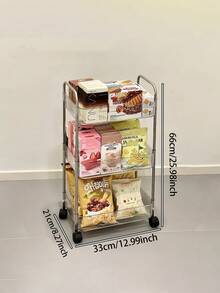 1/2/3/4-poziomowy akrylowy wózek na kółkach, przezroczysty organizer do łazienki, przezroczysta organizacja pralni, mobilny regał wielofunkcyjny, wózek narzędziowy do biura, salonu, prezentów świątecznych i noworocznych (z wyłączeniem przedmiotów na półce)