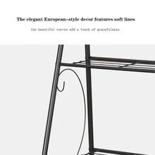 Soporte para flores de 3 niveles, con patas antideslizantes, tubos redondos reforzados, estante para flores europeo con protección contra la oxidación, marco estable para plantas.