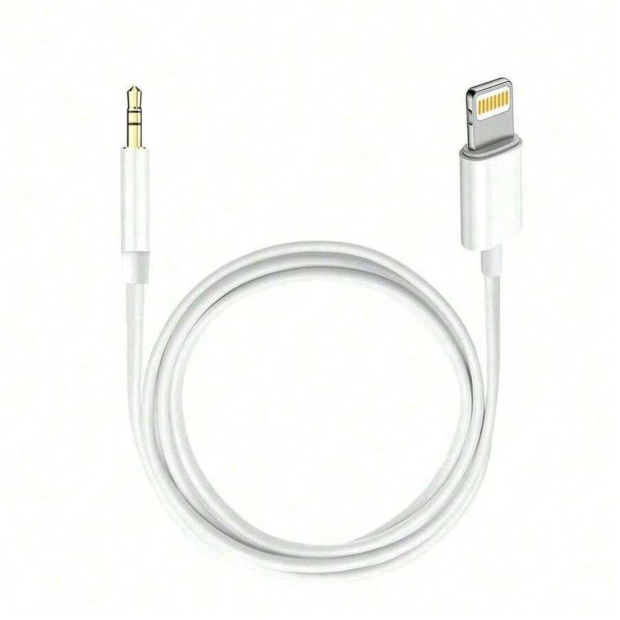 1pc 3.5mm Auxiliary Audio Cable, Compatible With IPhone 14 Series, IPhone 3.5mm Headphone Jack Adapter For Car, Home Stereo Speaker, Headphones Compatible With IPhone 14 Pro Max/14 Pro/14 Plus/14/13/12/11/XS/XR/8/7/6/IPad - Multicolor - View 1