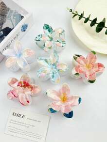 1 Stück/3 Stücke/6 Stücke Haarspangen mit Blumenmuster aus ABS-Kunststoff (ABS-Harz), neue Serie "Süße, frische Blumen", Gänseblümchen-Haarspangen für Duttfrisuren, Strand, Reisen, Partys, Urlaub, Schulanfang, elegante Haaraccessoires, elegante Haarspangen, Winter-Haarclips