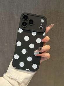 1pc Fashionable Polka Dot Pattern Soft Protective Phone Case, Suitable As Birthday Or Holiday Gift For Elders, Friends, Family, Couples, Compatible With IPhone And Models