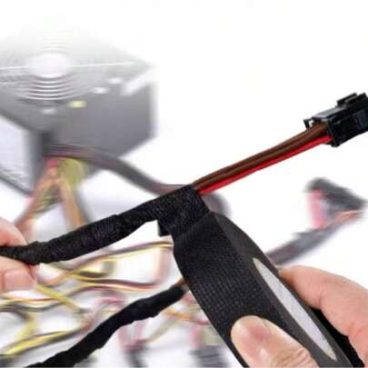 1/3/5 قطع شريط حزمة الأسلاك، شريط مخمل للسيارة، شريط مخمل مزخرف، حزمة أسلاك منزلية، حزمة أسلاك الكمبيوتر