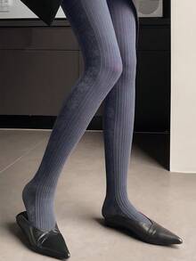 1 Pair Of Sexy Grey Ladies Pantyhose, Elastic Slim Bottoming Tights, High Waist And Abdomen, Cozy - Multicolor - View 17