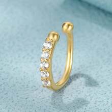 2 Pieces Bohemian Summer Sexy Style Fake Nose Rings, Adjustable And Can Be Worn Without Piercings, Fashionable Hip Hop Accessories - 2件Silvery+golden - 查看 5