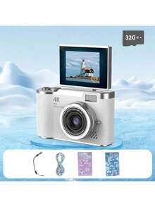 Nueva cámara digital HD - Operación con un solo botón, fácil de tomar fotos y grabar videos, para principiantes que comienzan a usar una máquina con tarjeta CCD, regalo sorpresa para amigos, opción de usar tarjeta de memoria de 32G para almacenamiento directo, uso portátil multicolor - 1 pieza - Multicolor - Ver 13