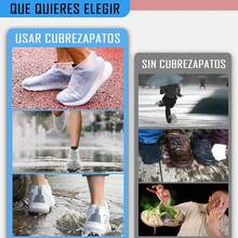 Cubre Zapatos Impermeable, Protector de Zapatos para Lluvia para Hombre y Mujer, Antideslizante Protector para Tenis para Lluvia,Cubierta para Calzado de Viaje Plegable de Reutilizable - blanco - Ver 11