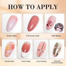 Bộ gel vẽ chuyển màu LIMEGIRL, 9 màu sơn móng tay gel ombre cho móng tay ombre, Bộ gel vẽ không cần rửa, làm móng kiểu Pháp, bộ sơn gel cho tiệm và làm móng tại nhà - Nhiều màu - Xem 3