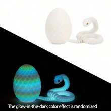 2/3 Stücke 30cm Schlangen Statue mit Locken - 3D gedrucktes Schlangen Spielzeug mit Schlangen Ei, mythisches Geschöpf Design, Dekoration für Zuhause, Stressabbau Spielzeug, geeignet für Weihnachten, ab 14 Jahren (zufällige Augenfarbe), Fidget Toy, 3D gedruckte Tiere - Schlange Viper, 3D Schlange, Mini 3D gedruckte Tiere, 3D gedruckte Schlangen, 3D gedruckte Schlange mit Ei