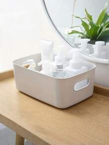 Ensemble organisateur de maquillage 2025 neuf 10 pièces, boîte d'affichage avec bordure dorée et roulettes, rangement cosmétique esthétique, cadeau parfait pour elle, essentiel pour le dortoir et la coiffeuse