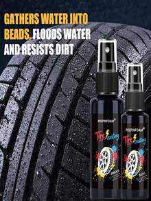 HGKJ-S22 Car Tire Shine Coating Spray, Tyre Plastic Rubber Wheel Restorer Agent Spray, Polishing Brightener Auto Car Detailing,Providing Protection & Long,Tire Shine Spray Glossy, Black Tyre Polish Dressing Coating Magic Brightener, Long-Lasting, UV Proection, ALL-IN-ONE Tyre Refurbish Agent