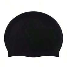 1 件纯色泳帽，硅胶贴合泳帽，适合室内游泳池必备，配有耳塞和鼻夹，具有高弹性和非锁头特性