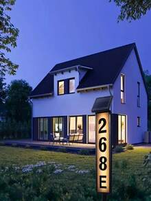 Solar Powered House Number Light,600 Mah , IP44 Waterproof Outdoor LED Lamp Post With Warm/Cool White Modes, Dusk To Dawn Auto On/Off, Easy Installation Address Sign Lighting For Driveway/Patio/Home - Upgraded doorplate light - 查看 11
