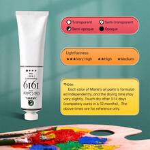 Marie's Oil Paint 170ml/5.95oz Large Tube Artist-Grade, Premium Oil Colors, Excellent Tinting Strength, Creamy Texture And Consistency, Professional Art Supplies For Canvas Painting, Egg, Graffiti, Fabric, Stone, Leather, Wood, Ceramic, Ideal For Artists, Adults - 170ml/5.95oz - View 4