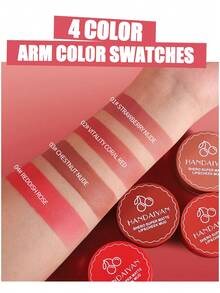 HANDAIYAN Lápiz labial 2 en 1, color de larga duración, textura de terciopelo mate, fácil de aplicar, uso dual para labios y mejillas, ideal para volver a la escuela, viajes al campus, vacaciones, fiestas en el campus, Halloween, Navidad y otras ocasiones - Multicolor - Ver 4