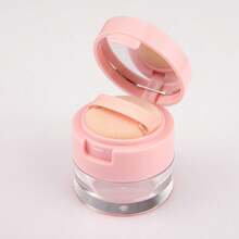 1pc Portable Makeup Powder Compact With Mirror, Sieve And Cover - Transparent Compact Suitable For Loose Powder, Mini Travel-Friendly Makeup Setting Powder Container