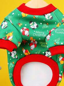 1 Stück Weihnachts-Muster Warmer Haustier-Sweatshirt, geeignet für Katzen und Hunde, kann zu Weihnachten getragen werden