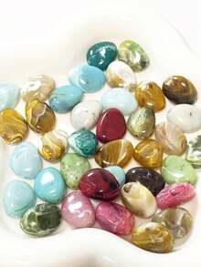 Octagonal Colored Resin Bead 14mm Cut Surface Scattered Bead Keychain Bracelet, Necklace, Headband DIY Jewelry Accessories