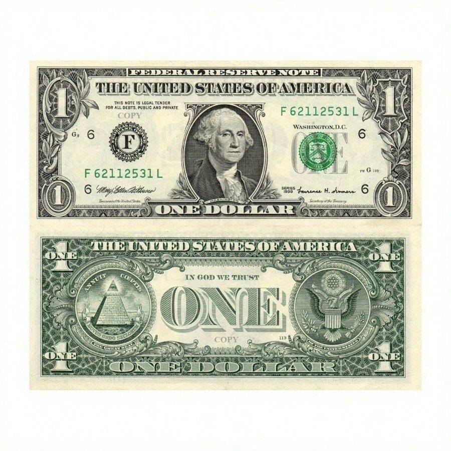 100pcs/Set Banknotes Props, Realistic, High Quality Replicas, Suitable For Party Celebrations, Wedding Events, Movie Shooting Props And Birthday Gifts, Men's Gifts, Christmas, Halloween, Thanksgiving Gifts - 1,100件 - 查看 1