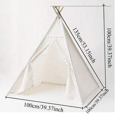 Lều trẻ em di động Tipi Nhà chơi trẻ em Trang trí phòng trẻ em Lều vải bạt trẻ em Lều trẻ em bãi biển nhỏ Teepee