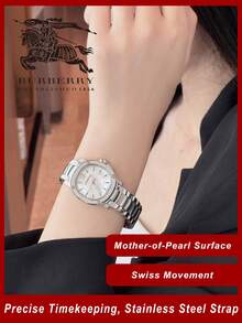Burberry Mother Of Pearl Stainless Steel Women's Wristwatch - Silver - View 1