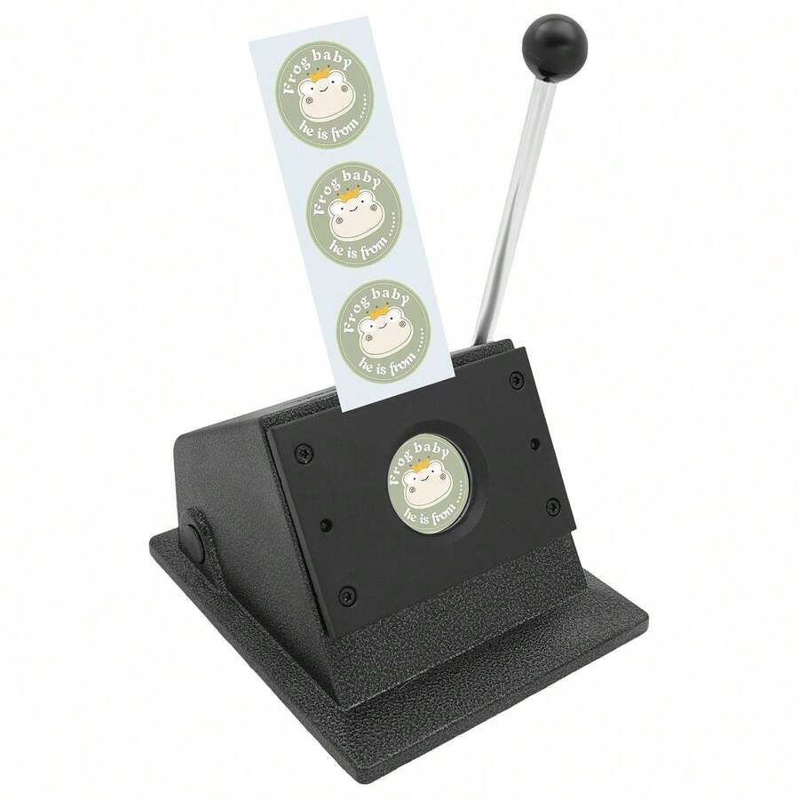 ZhdnBhnos 58mm/37mm DNYSYSJ 57mm Round Punch Die Cutter Paper Badge Special Card Cutting Machine For Making Badges - 37mm - View 1