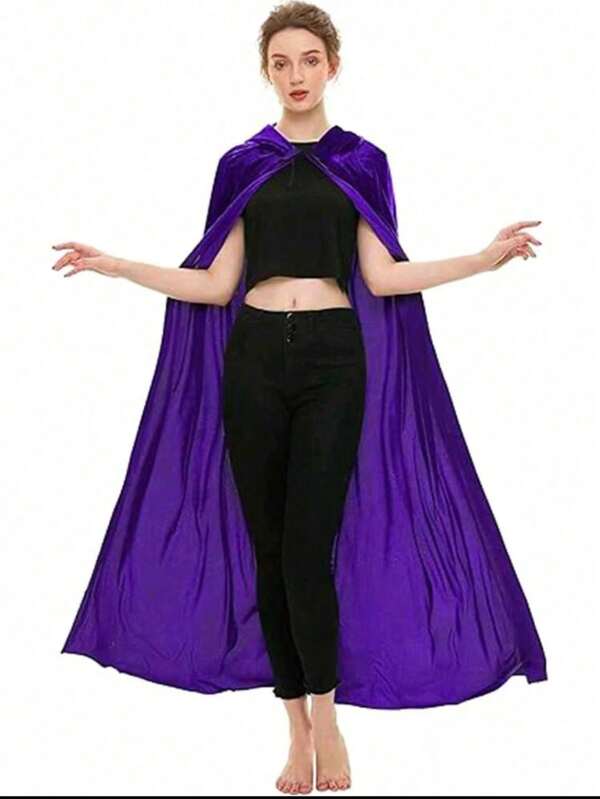1 Piece Of Wansheng Holiday Velvet Fabric Hooded Cape. Multiple Colors To Choose From, To Show Your Best Self At Any Party.