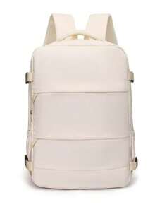 Fashionable Large Capacity Modern Professional Weekend Trip Travel Rucksack With Shoe Compartment Laptop Sleeve Business Casual Student Hiking Bag - Beige - View 6