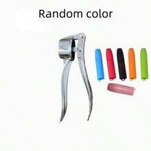 1个不锈钢蒜姜压榨器 - 重型手动厨房工具，可用于榨汁、捣碎、制作酱料 - 易于清洁、防锈、无需用电、榨汁机、时尚设计、坚固结构、高效压榨，专为烹饪爱好者设计、手动蒜蓉压榨器 - 手持式铝制厨房工具，用于压榨大蒜、生姜等。 - 彩色 - 查看 11