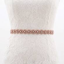 1 件优雅手工水晶腰带，新娘礼服腰带，皇家风格，欧美时尚 - 彩色 - 查看 8