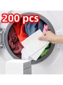 防串色洗衣片 - 防串色洗衣片,防止衣物渗色和褪色,适用于洗衣机、家用和商用洗衣辅助用品、织物保护、易于使用的配件、衣物护理、洗衣配件 - 白色 - 查看 7