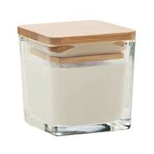 MidOcean Pila Vanilla Square Bamboo Scented Candle (White) - White - View 2