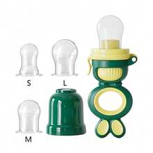 1-Piece Set Of New Baby Fruit And Vegetable Chews, Made Of Silicone, Comes With 3 Sizes Of Mesh Bags, A Rotating Push-Type Food Feeder, And A Juice Feeding Tool - Nhiều màu - Xem 14