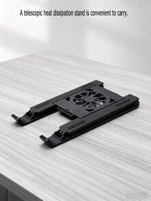 Adjustable Height Tablet & Laptop Stand With Cooling Blue LED Light, Ergonomic Neck - Friendly Design, Portable For Live Streaming, Study & Office, High - Quality Materials, Universal Device Holder